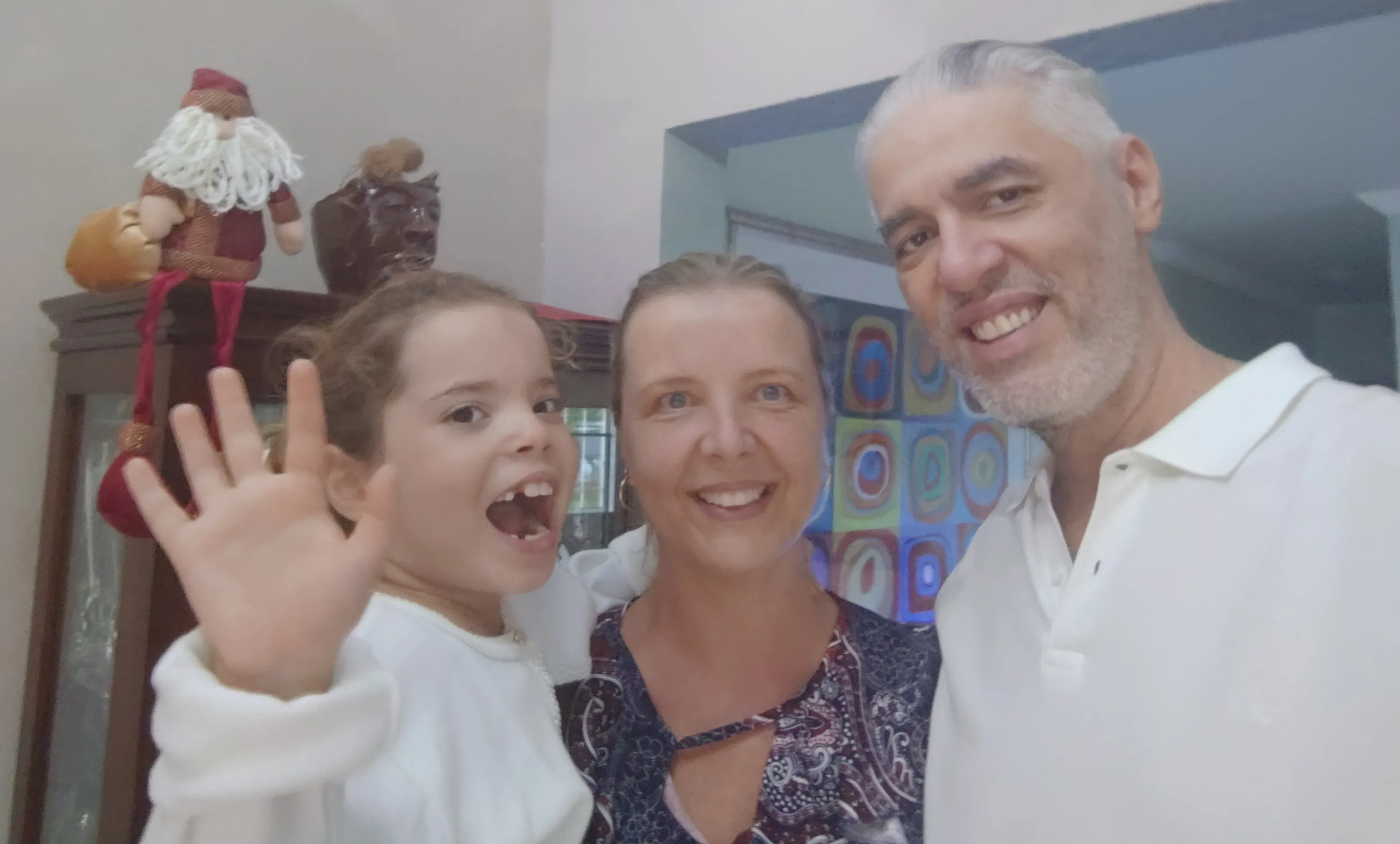 Foto de comemoração do ano novo de 202 com Helena, Lud e Tulio