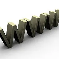 letras www pretas como objetos 3D em fundo branco